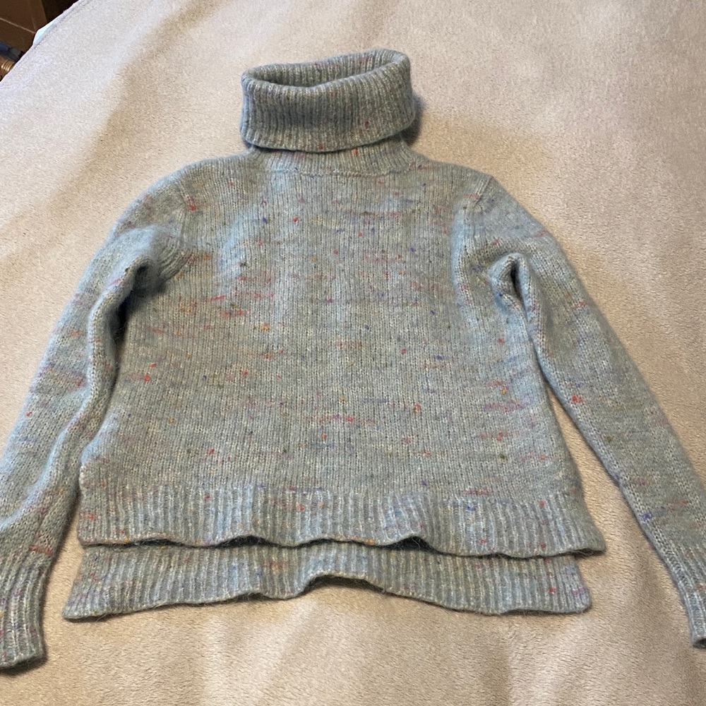 Banana Republic Gray Multicolor Turtleneck Sweater